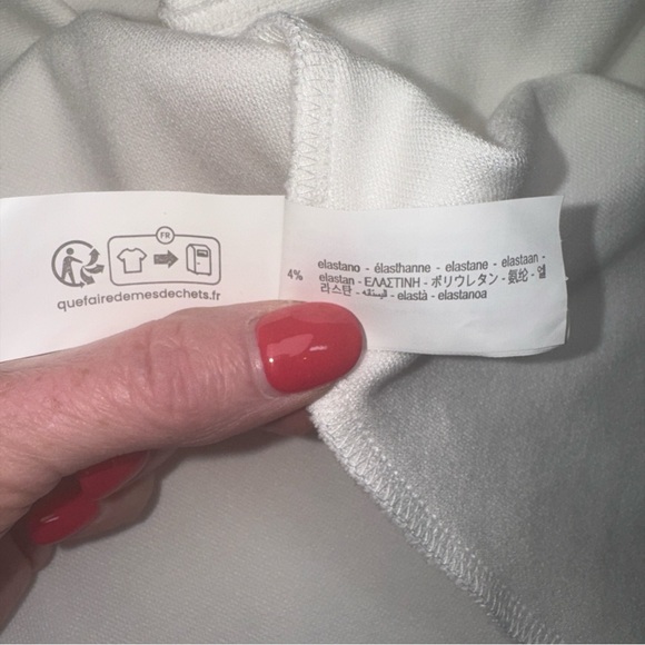 ZARA Short A-Line Stretch Knit Dress Spaghetti Strap White Size Medium– NWT - Picture 11 of 12